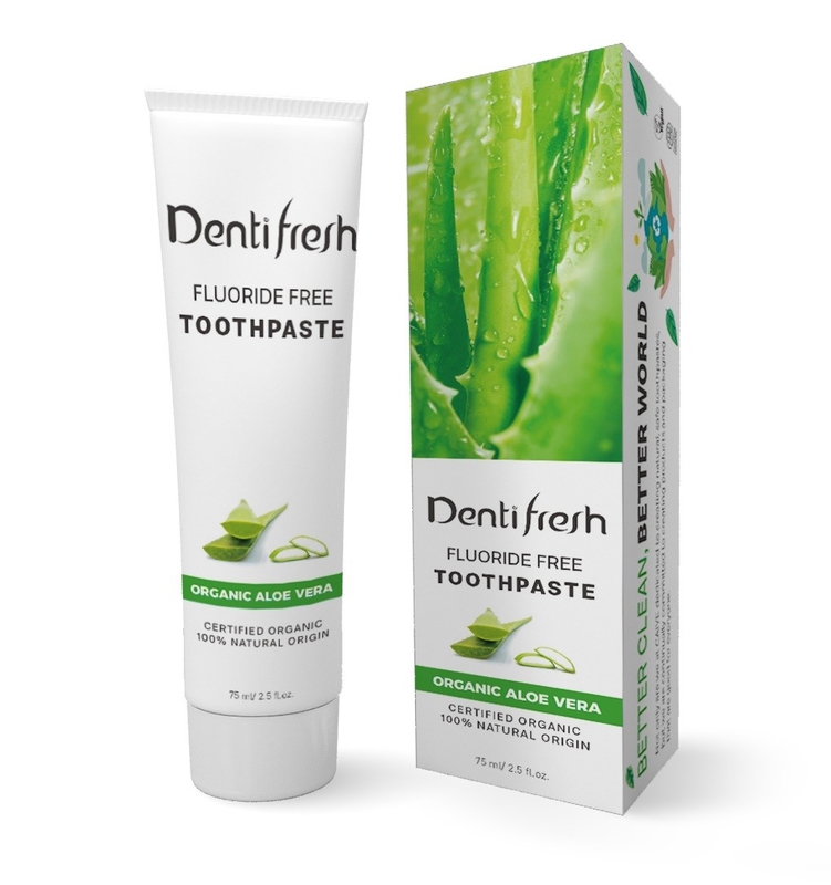 تازه وارد Dentifresh گواهی آلوئه ورا ارگانیک مراقبت از دندان جوش شیرین سفید کننده دندان عصاره گیاهی طبیعی دندان