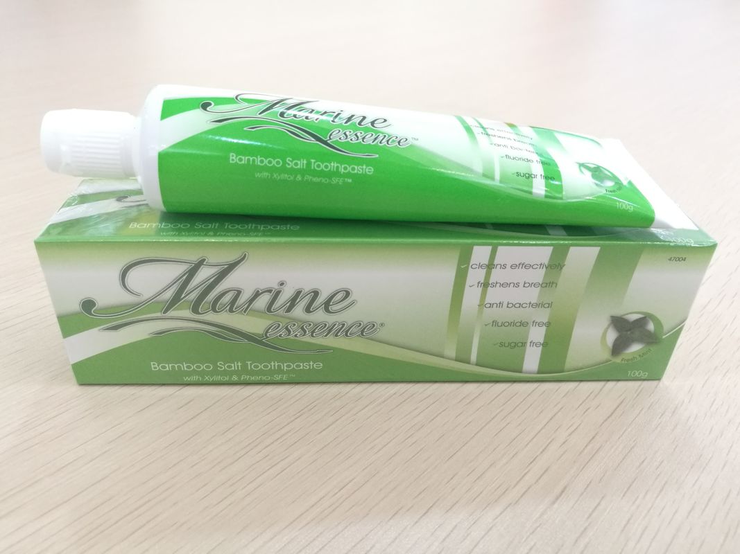خمیر دندان OEM Oral Hygiene Salt Bamboo Sodium Fluoride 3 سال ماندگاری