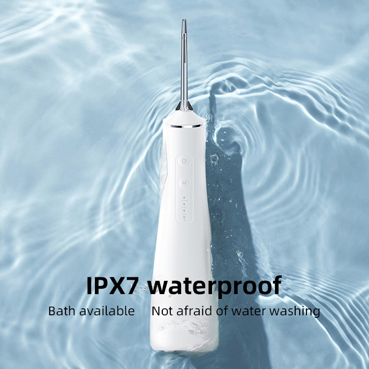 IPX7 پاک کننده پلاک دندانی خانگی و مسافرتی مراقبت از دندان آبکش حرفه ای فلوسر آب