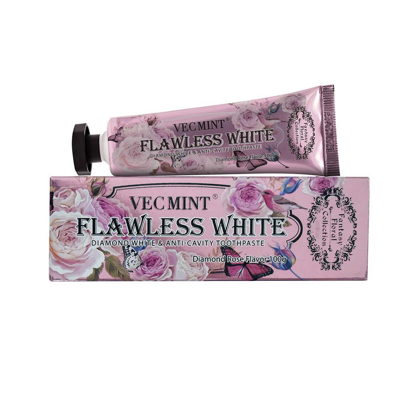 100 گرم عطر گل گلابی طعم دندان سفید کننده تمیز کردن اولیه مراقبت از دهان خمیر دندان تازه کننده