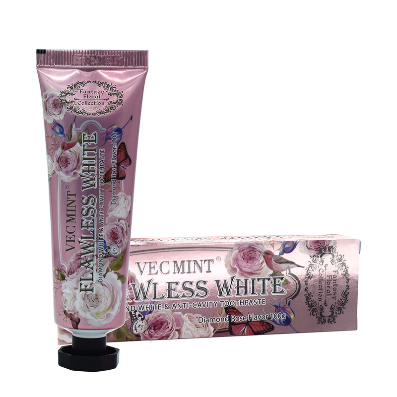 100 گرم عطر گل گلابی طعم دندان سفید کننده تمیز کردن اولیه مراقبت از دهان خمیر دندان تازه کننده