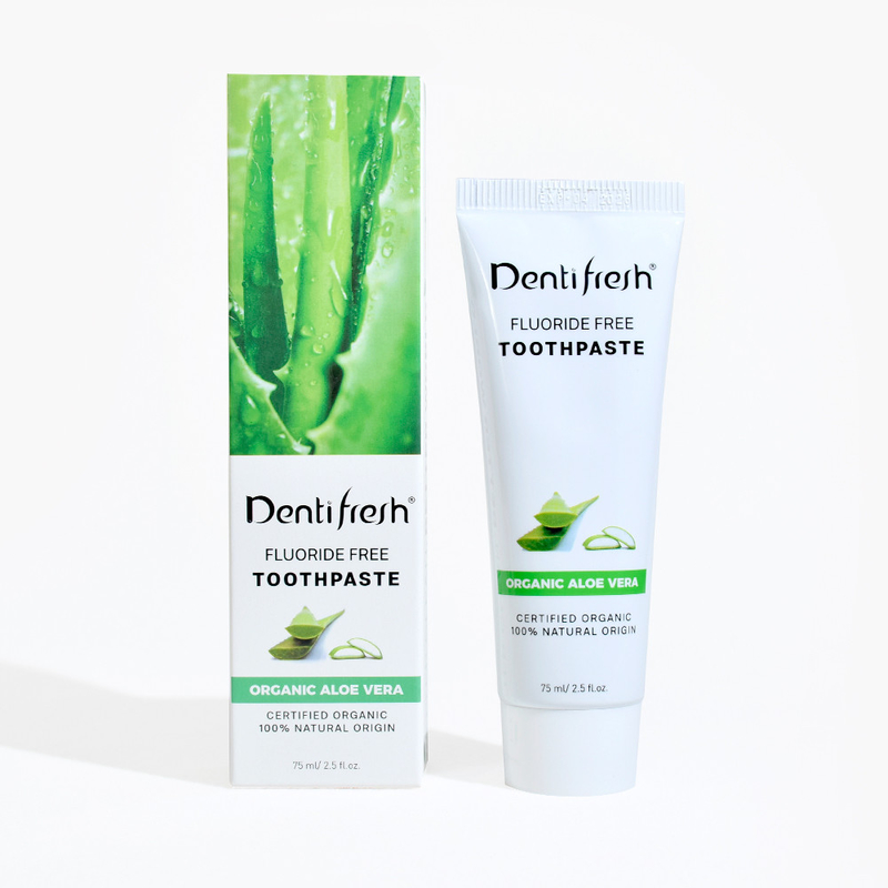 DENTIFRESH خمیر دندان آلوئه ورا طبیعی 75 میلی لیتر برای کودکان بدون فلوراید