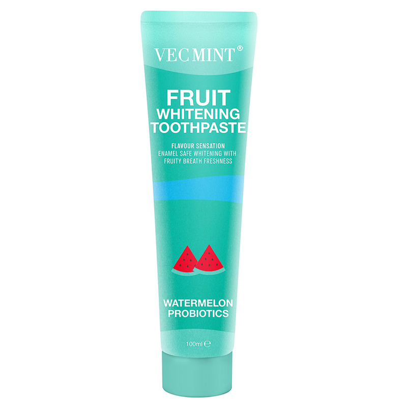 Vecmint 100ml میوه - ترکیب خمیر دندان سفید کننده طعم دار - 4 طعم خوشمزه، گچ - سفید کننده ایمن و تازه میوه