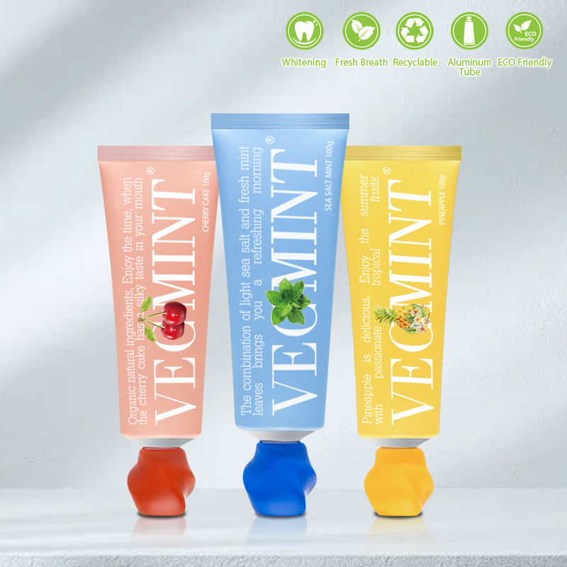 VECMINT کیک گیلاس خمیر دندانی طعم دار - با مواد طبیعی ارگانیک، تجربه خوراکی شیرینی لذت بخش