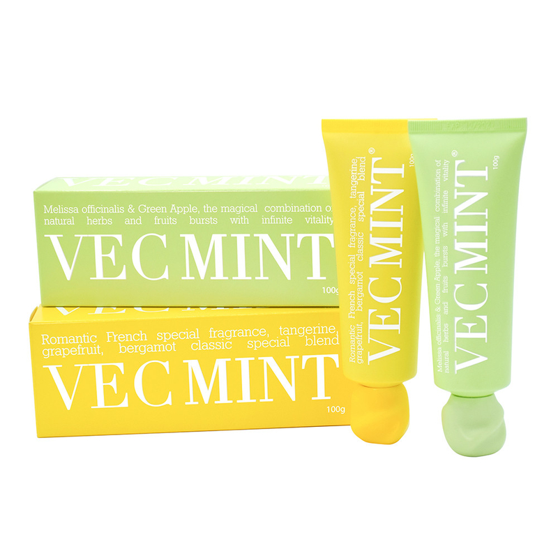 100 گرم فروش گرم VECMINT خمیر دندان: خوشبو فوق العاده الهام گرفته از فرانسه از گریپ فروت، برگاموت و تانجرین