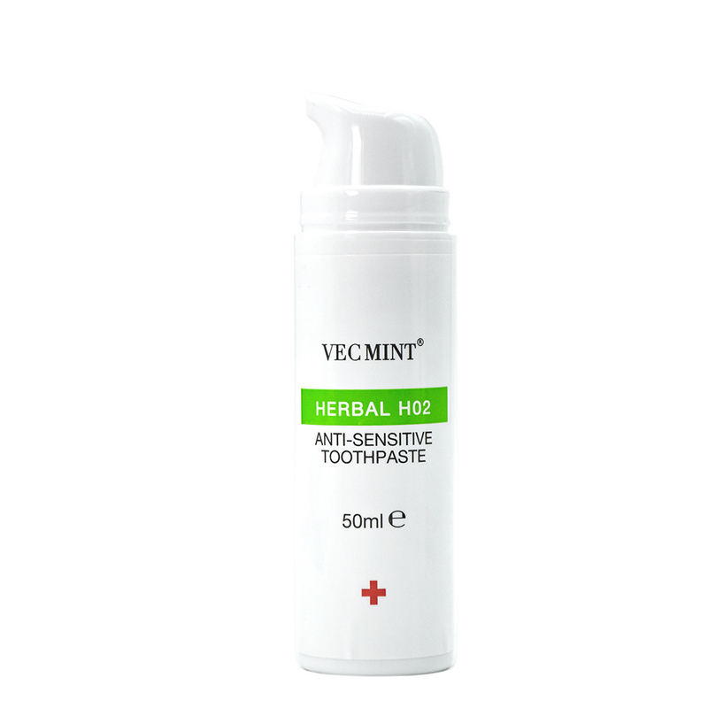 VECMINT Herbal H02 ضد حساسیت خمیر دندان - 50 میلی لیتر، فرمول آرام دهنده برای دندان های حساس