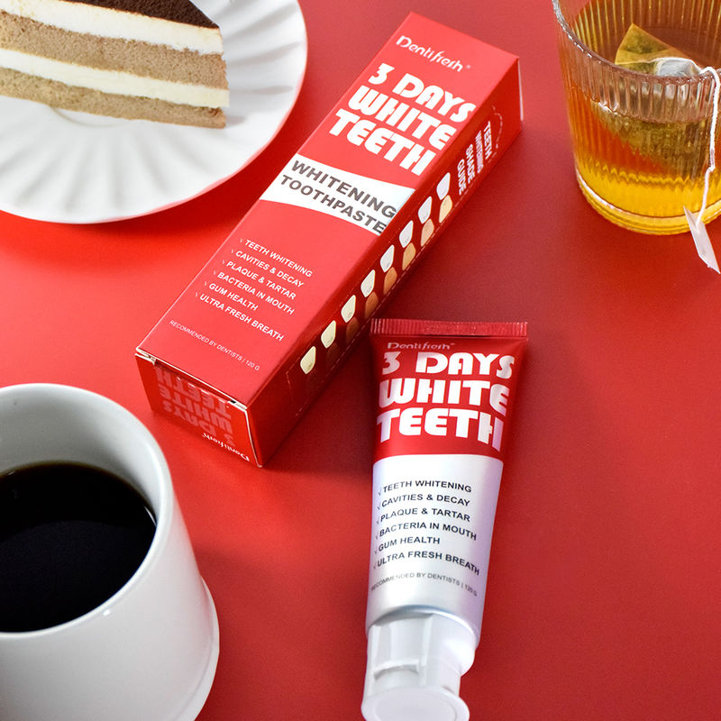 3 روز دندان سفید کننده پیشرفته خمیر دندان مواد تشکیل دهنده فیتات سدیم برای لبخند روشن تر