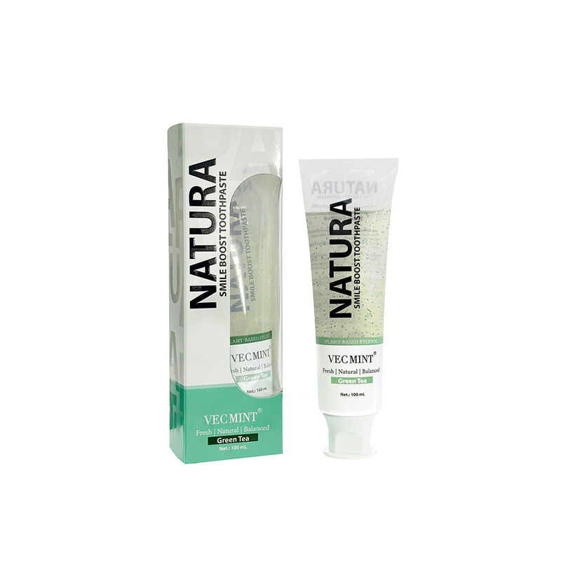 NATURA VECMINT خنده تقویت خمیر دندان - گیاهان مبتنی بر طبیعی طعم چای سبز تازه تعادل خمیر دهان 100ml
