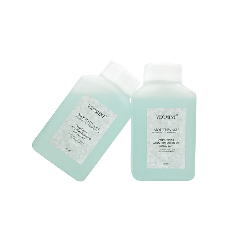 شستشوی دهان طبیعی VECMINT - تمیز کردن عمیق مراقبت از دهان شستشوی دهان با روغن نباتات لوکس برای تنفس تازه 500 میلی لیتر