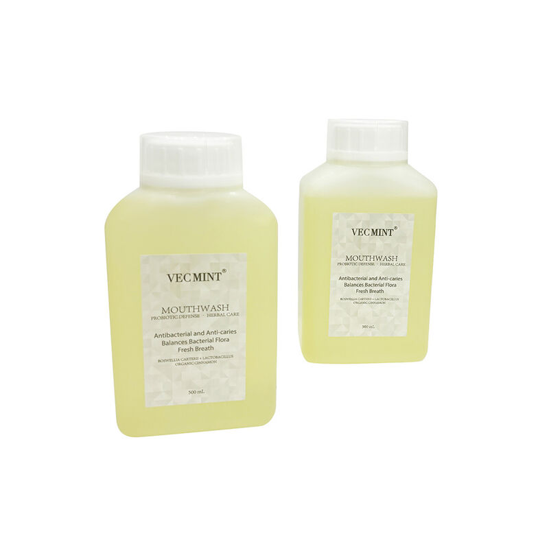 VECMINT پروبیوتیک دفاع دهانشویی گیاهی - ضد باکتری ضد حفره شستشوی دهان (توازن گیاهان باکتریایی و نفس تازه) 500 میلی لیتر عمده فروشی