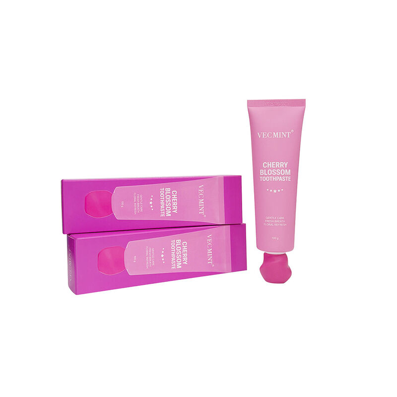 VECMINT 100 گرم خمیر دندان طعم گل گیلاس - مراقبت دهان نرم برای ترمیم دندان ها و نفس تازه طولانی مدت، استفاده روزانه خمیر بدون فلوراید