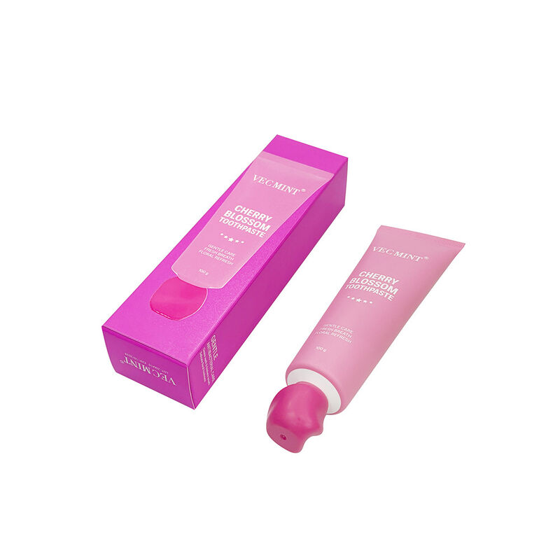 VECMINT 100 گرم خمیر دندان طعم گل گیلاس - مراقبت دهان نرم برای ترمیم دندان ها و نفس تازه طولانی مدت، استفاده روزانه خمیر بدون فلوراید