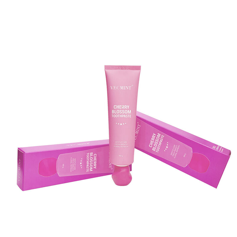 VECMINT 100 گرم خمیر دندان طعم گل گیلاس - مراقبت دهان نرم برای ترمیم دندان ها و نفس تازه طولانی مدت، استفاده روزانه خمیر بدون فلوراید